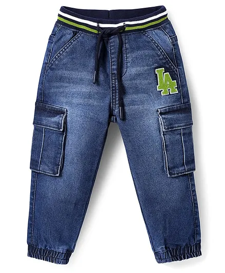 Buy Babyhug Full Length Washed Denim Jeans with Stretch Patch Detailing  Blue for Boys (5-6 Years) Online in India, Shop at 19699610