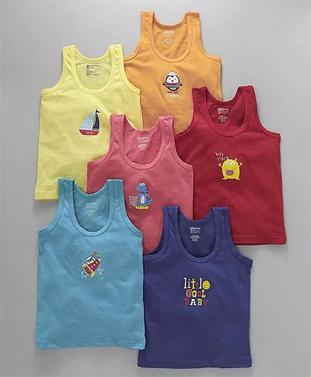 Bodycare Sleeveless Vests Pack of 6 (Color & Print May Vary)
