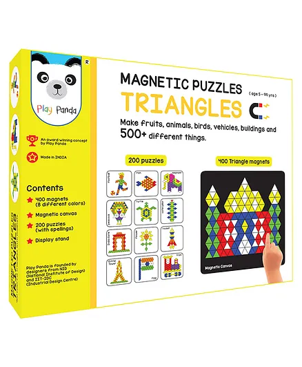 Play Panda Magnetic Puzzles Triangles - 400 Magnets 200 Puzzles
