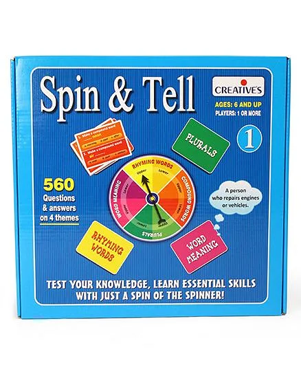 Creative Spin & Tell 1 Game - Blue