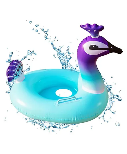 Sanjary Peacock shape Inflatable handle swimming float pool toy
