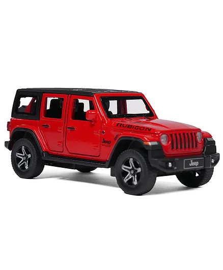 Friction Powered 1:32 Scale Pull Go Jeep Toy Red for (3-14