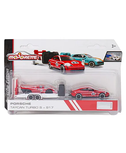 Majorette Porsche Trailer Set Taycan Turbo S + 917 KH no.23