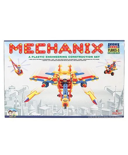 Zephyr Plastic Mechanix Planes Multicolor - 180 Pieces