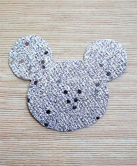 Pretty Ponytails Metallic Glitter Mouse Hair Clip - Silver