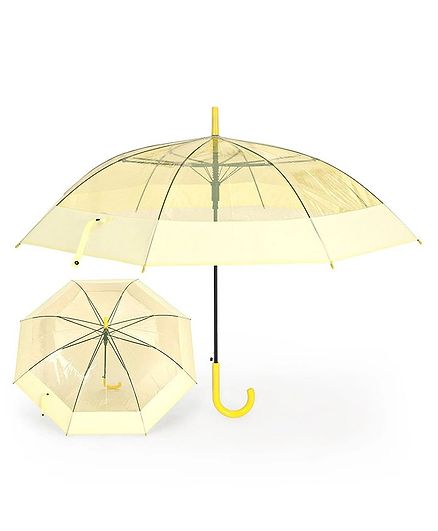 CHAATEWALA Solid See Through Umbrella - Yellow