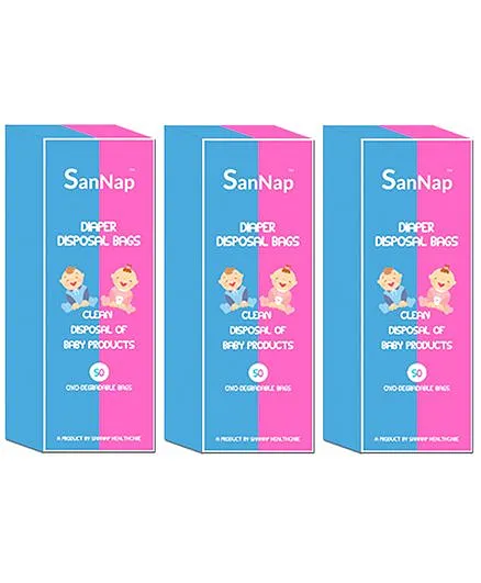 SanNap Baby Diaper Disposal Bags - 150 Pieces
