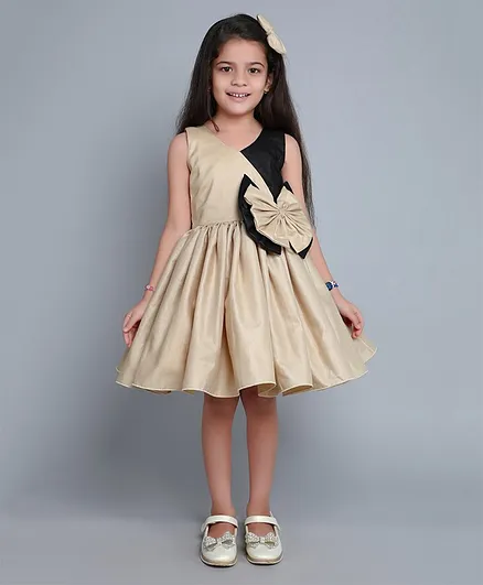 Buy PinkChick Cotton Sleeveless Cut Sew Bow Applique Detailed