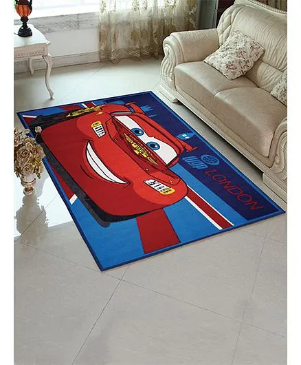 Disney Pixar Cars Printed Carpet - Red Blue