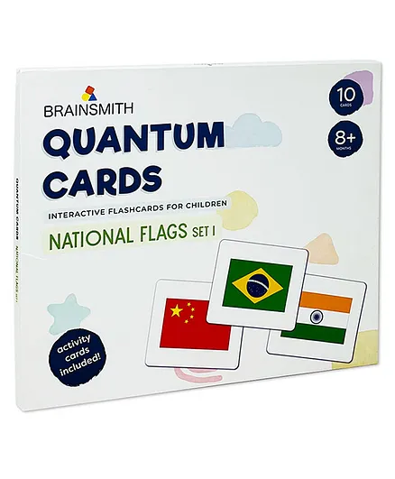 Brainsmith Quantum National Flags Set 1 Flash Cards - 10 Cards 