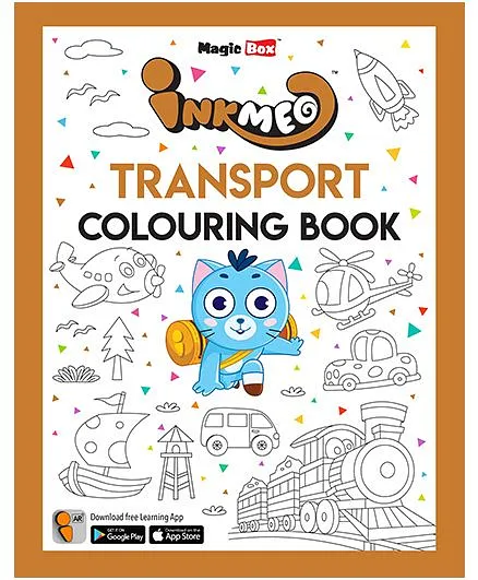 Inkmeo Transport Colouring Book - English