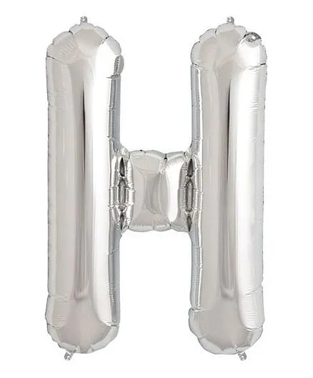 Shopperskart Helium Foil Balloon H Shape - Silver