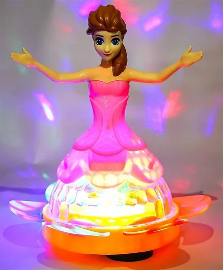 Zest 4 Toyz Dancing Princess Doll With Music & 3D Lights Pink - 15 cm