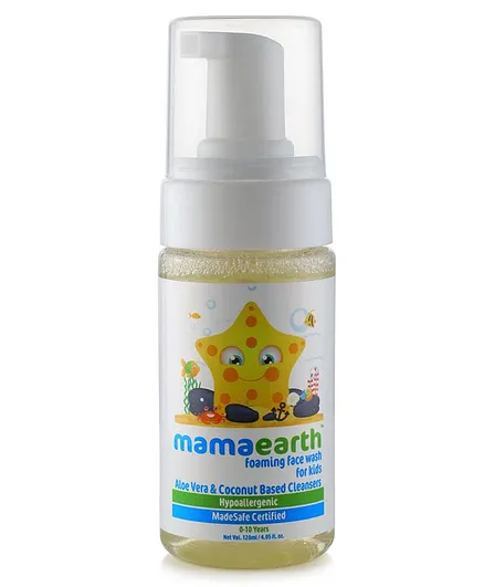 mamaearth Foaming Face Wash With Aloe Vera & Coconut Based Cleansers - 120 ml 