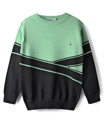 Buy Noddy Full Sleeves Colour Blocked Tee Black Pista for Boys