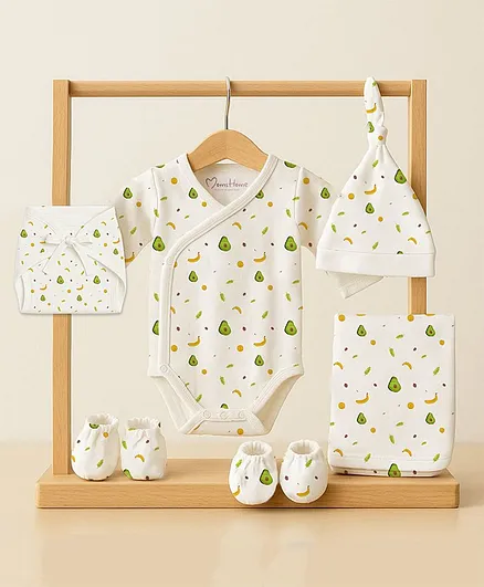 Moms Home Organic Cotton Baby Clothing Set, Baby Essential Clothes