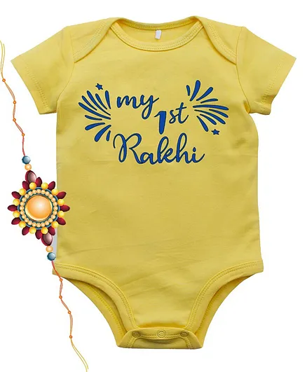 Buy Kadam Baby Cotton Knit Raksha Bandhan Theme Half Sleeves My