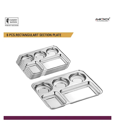 Set Of 4 Stainless Steel Snack Plates - 16cm Mirror Finish Quarter Plates For Kitchen - View #10