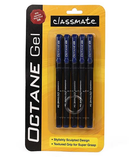 Classmate Octane Gel Pen Pack of 5 - Blue