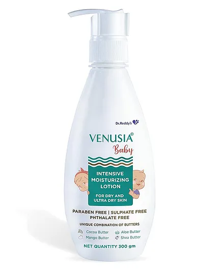 Venusia Baby Intensive Moisturizing Lotion for Dry & Ultra Dry Skin Contains Cocoa Aloe Mango & Shea Butters - 300 g