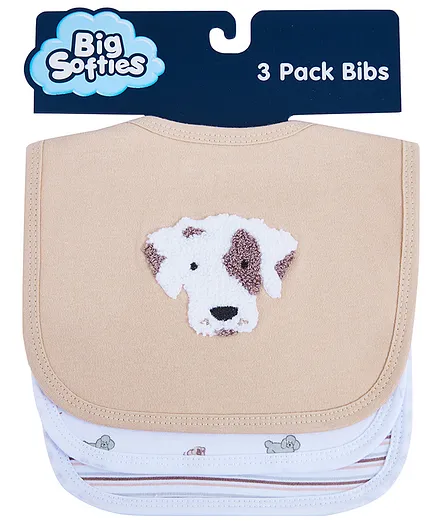 Big Softies Applique Embroidery Printed Baby Bibs with Soft Velcro  Fastener-Dog-Cotton Ultra Soft Super Absorbent For Drooling, Online in  India,