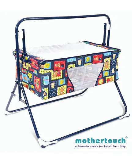 Mothertouch Wonder Cradle Teddy Bear Print - Navy