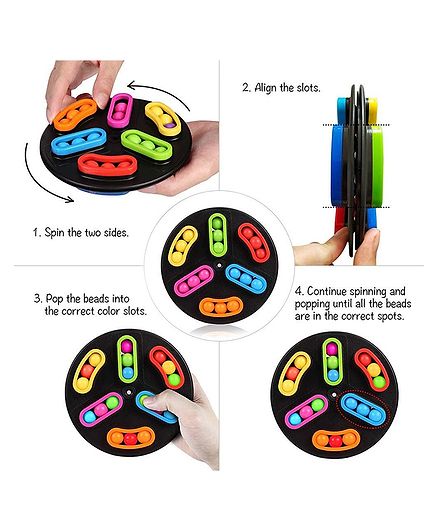 Sanrary Brain Puzzle Back Spin Toy for Kids and Adults, Handheld Mind Teaser Fidget Game for Boys and Girls color design may vary