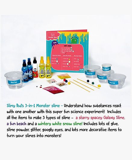 Podsquad 3 In 1 Monster Slime Activity Kit Multi Color Online
