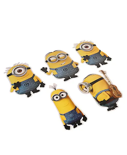 Minions Cut Out Pack of 5 - Yellow & Blue