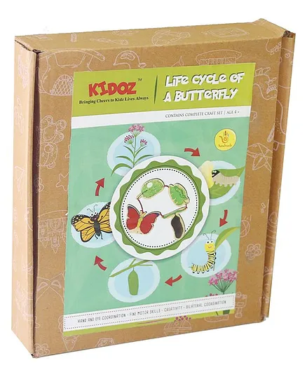 Kidoz Life Cycle of A Butterfly Pack of 4 Cut Outs - Multicolour