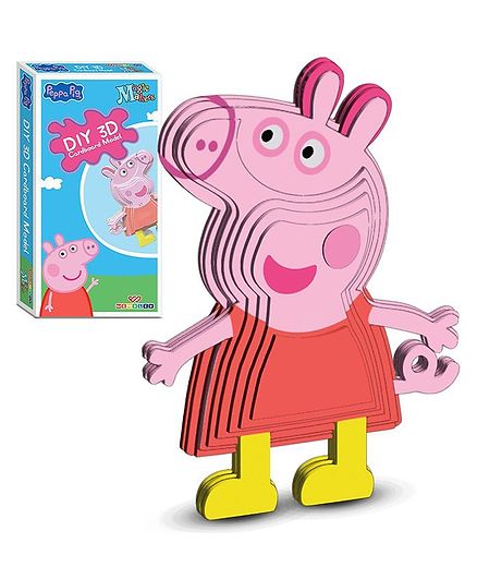 Wembley Toys Peppa Pig 3D Puzzle Model Kit DIY Assembly STEM Learning Puzzle Toy Building Constructing Character Model Creative Craft for Boys & Girls