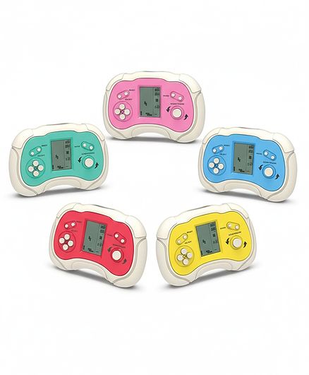 Zyamalox tank game toy plastic handheld brick video game for kids with 1000 plus games retro gaming console mini portable video game for children (Assorted Color)