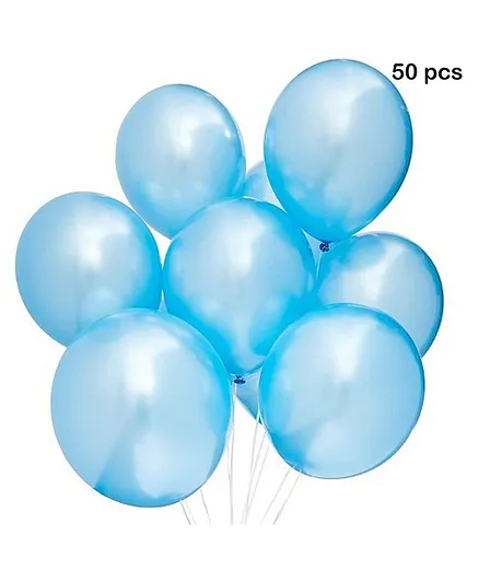 Balloon Junction Metallic Balloons Pack of 50 - Blue