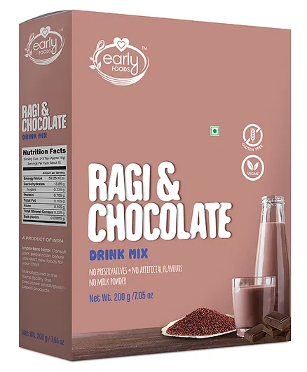 Early Foods Organic Ragi Chocolate Drink -  200 gm