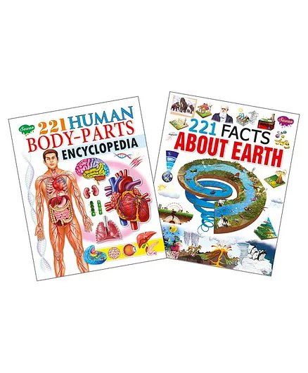 Human Body Parts & Facts About Earth Encyclopedia Set of 2 - English