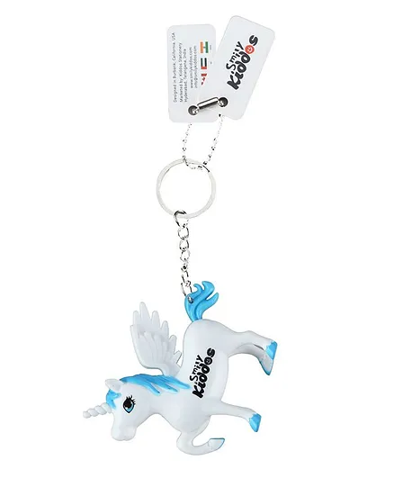 Smilykiddos Unicorn Key Chain - White & Blue