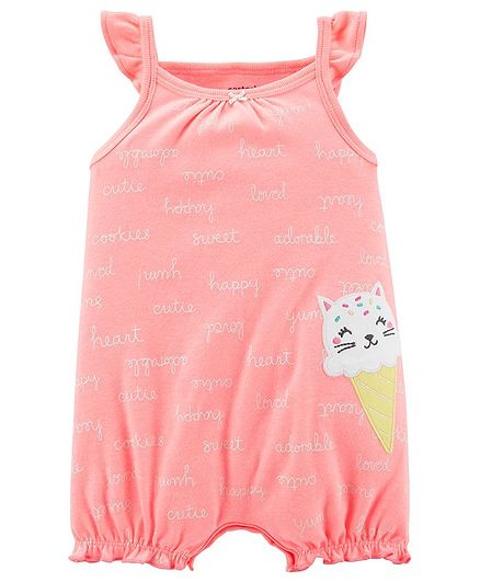 NWT Carter/'s Baby Toddler Girls/' Heart Whale Back Snap Cotton Romper 18 Mos CUTE