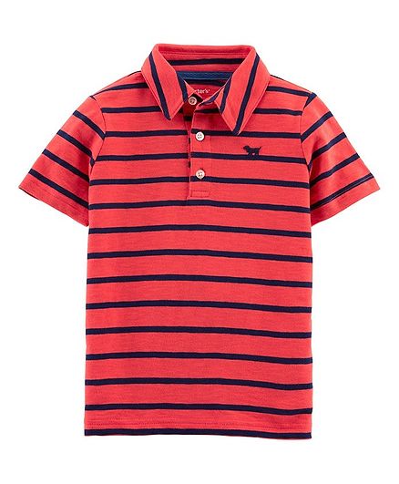 polo red striped shirt