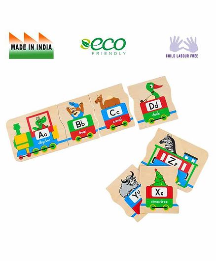wooden alphabet train