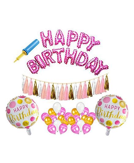 Amfin Birthday Decoration Set Pink Online In India Buy At Best Price