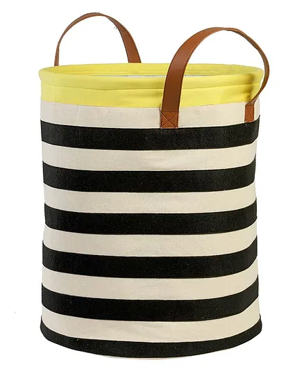 My Gift Booth Canvas Storage Bag Striped - Black