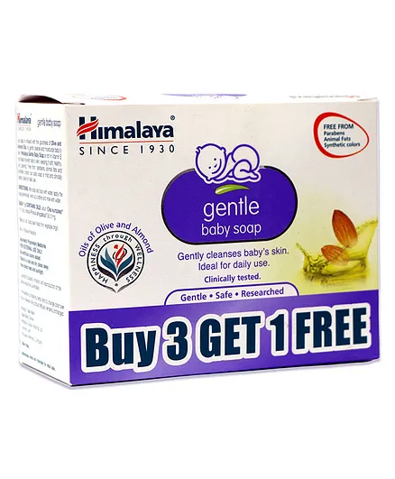 Himalaya Gentle Baby Soap 4x75 gm (BUY 3 Get 1 Free)