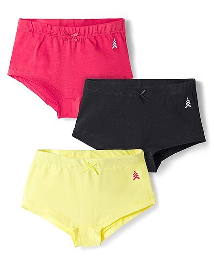 Pine Kids Cotton Lycra Knit Solid Hipster Pack Of 3