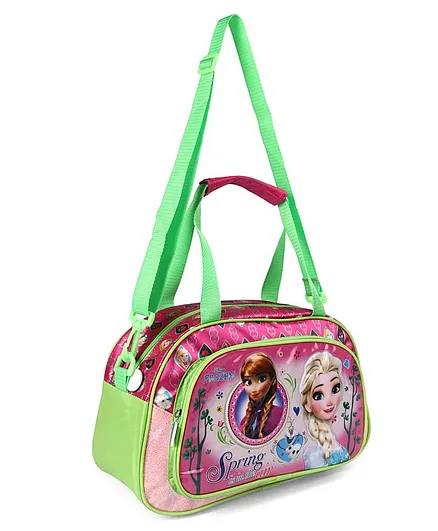 Disney Princess Frozen Duffle Bag Green & Pink - Height 8.2 inches