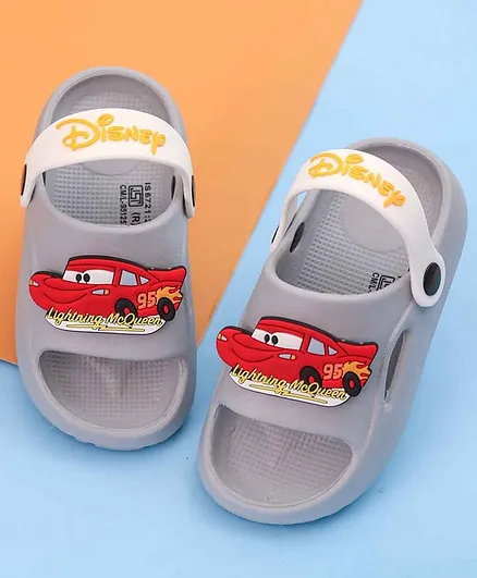 Yellow Bee Disney Pixar Cars Featuring Lightning Mcqueen Applique Detailed Slingback Sandals - Grey