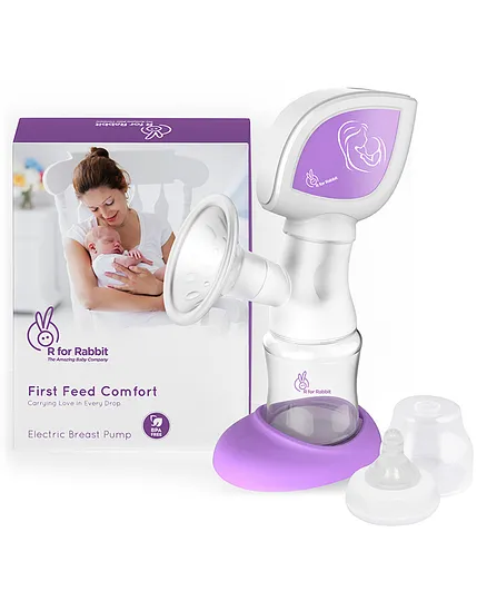 R for Rabbit First Feed Comfort Safe and Comfortable Electric Breast Pump - Purple