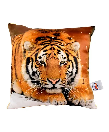 Ultra Royal Tiger Digital Print Cushion  - Yellow