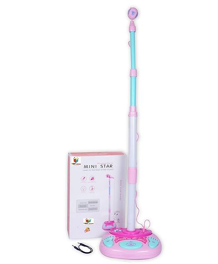 Toys Bhoomi Buddy Fun Mini Star Microphone With Mp3 Function Pink