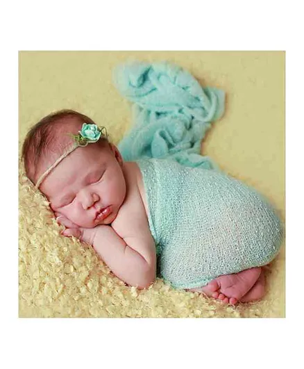 Babymoon Stretchble Swaddle Wrap New Born Bay Photography Prop - Green