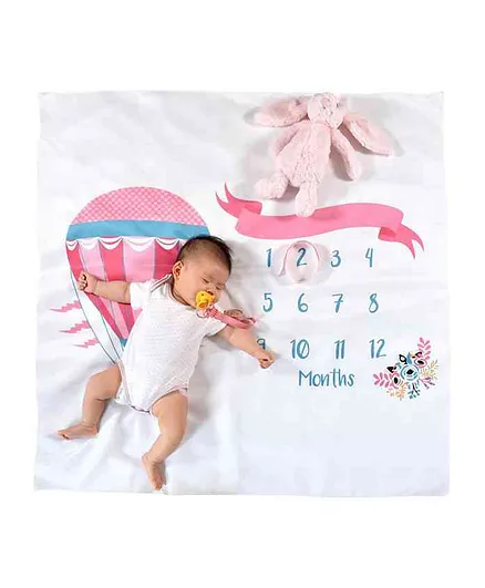 Generic Milestone Blanket Newborn Photography Background Cloth Month Blanket Small Animal Print New Mother Gift 